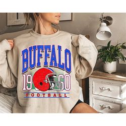 Vintage Style Buffalo Football Sweatshirt, Buffalo Football Sweatshirt, Retro Buffalo Hoodie,  Football Crewneck BF36