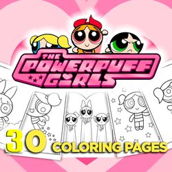 Powerpuff Girls Coloring Pages. 20 Powerpuff Girls printable coloring book For Kids. DIGITAL DOWNLOAD pdf.