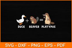 Funny Duck Beaver Platypus Svg Design