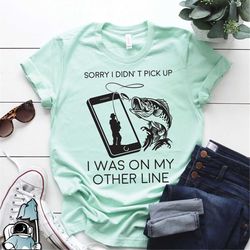 On The Other Line Fishing Shirt, Father's Day Gift, Fishing Dad Gifts, Fish Shirts, Fisherman Shirt, Fishing Gift, Funny