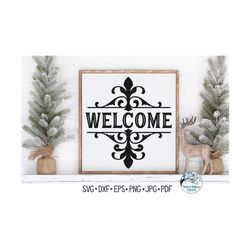 Welcome Sign SVG, Fancy Welcome Sign SVG, Elegant Welcome Svg, Vintage Welcome Sign for Cricut, Welcome Png, Vinyl Decal