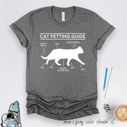 Cat Petting Guide Shirt  Pet Owner and Animal Lover Rescue Gift TShirt