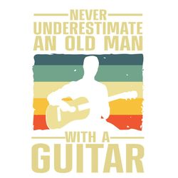 Cool Guitar Design For Grandpa Man Vintage SVG