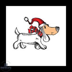 Cute Dog Christmas Svg, Christmas Svg, Cute Dog Svg, Elf Hat Svg