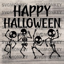 Happy Halloween Skeleton SVG, Funny Halloween SVG, Halloween Party SVG DXF EPS PNG