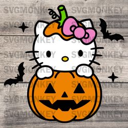Kitty pumpkin halloween DXF SVG PNG EPS