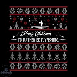 Merry Christmas To Rather Be Fly Fishing Svg, Christmas Svg