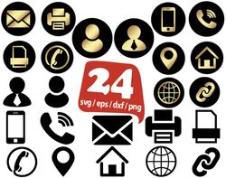 Social Media SVG, Icon & Business Card Icon svg, Phone Number, Email, Website, And Location icons svg