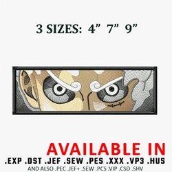Luffy g5 eyes Embroidery Design, One piece Embroidery, Anime design, Anime shirt, Embroidered shirt, Digital download
