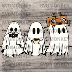 Boo Ghosts, Halloween File, Fall File, SVG, PNG, DXF, EPS