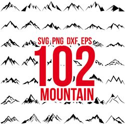 Mountains SVG Bundle, Mountains Silhouette svg, Forest svg, Mountain Clipart svg, Pine Tree Svg Png