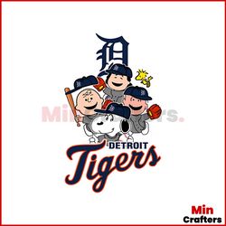Peanuts MLB Detroit Tigers Snoopy and Friends PNG File