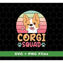 Corgi Squad Svg, Retro Corgi Svg, Groovy Corgi Svg, Lovely Corgi Svg, Corgi Shirts, Svg Corgi, Corgi Png, SVG For Shirts