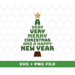 Christmas Tree Svg, Merry Christmas Svg, Wish For Christmas Svg, Merry Christmas Png, Green Christmas Tree, SVG For Shir
