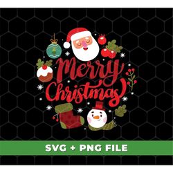 Merry Christmas With Santa Claus Svg, Love Christmas Svg, Merry Christmas Svg, Santa Claus Svg, Xmas Png, SVG For Shirts
