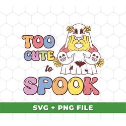 Too Cute Spook Svg, Cute Boo Svg, Boo Groovy Halloween Svg, Halloween Svg, Halloween Png, Retro Halloween, SVG For Shirt
