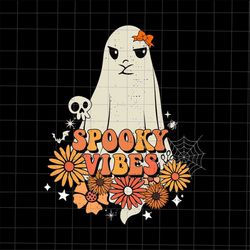 Spooky Vibes Halloween Svg, Ghost Spooky Halloween Svg, Skeletons Halloween Svg, Ghost Spooky Svg, Dancing Halloween Svg