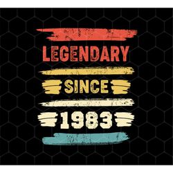 Retro 1983 Png, Legendary 1983 Gift Png, Birthday Gift For Legend Png, 1983 Birthday Png, Love 1983 Vintage Png, Png Pri