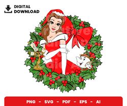 Bundle Layered Svg, Christmas Wreath Bella Svg, Christmas Svg, Digital Download, Clipart, PNG, SVG, Cricut, Cut File
