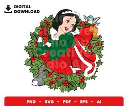 Bundle Layered Svg, Christmas Wreath Snow White Svg, Christmas Svg, Digital Download, Clipart, PNG, SVG, Cricut, CutFile