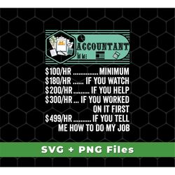 Accountant Hourly Rate Svg, Funny Accountant Svg, Best Of Accountant Svg, Hourly Rate Svg, Hourly Rating, SVG For Shirts