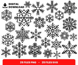 Bundle Layered Svg, Snowflake Svg, Christmas Svg, Digital Download, Clipart, PNG, SVG, Cricut, Cut File