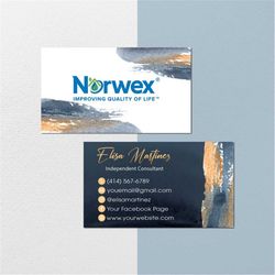 Norwex Business Cards, Personalized Norwex Business Card, Digital File, Norwex Green cards, Printable Busines Card, Norw