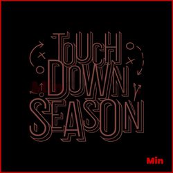 Touch Down Season Vintage Sports Enthusiasts SVG File