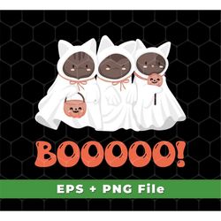 Boo Cat Eps, Cute Boo Eps, Cute Cat Design Eps, Happy Cat Eps, Happy Halloween Eps, Halloween Design, SVG For Shirts, PN