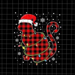 Christmas Cat Plaid Pajama Png, Cat Christmas Santa Hat Png, Merry Christmas Cat Funny Png, Love Cat Png
