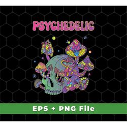 Psychedelic Eps, Magic Mushroom Eps, Mushroom And Skull Psycho Eps, Horror Design, Psycho Mushroom Eps, SVG For Shirts,