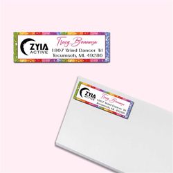 ZYIA Personalized Active Cards, Printable Label Address, Zyia Address Label, ZYIA Label Address cards, Custom ZYIA Card,