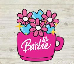 barbie floral coffee mug svg, barbie girl svg, barbie ken movie svg