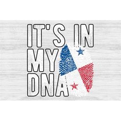 It's in my DNA Panama Flag Fingerprint PNG Sublimation design download for shirts, Mugs, Print-on-demand PNG, Digital do