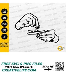 Rolling Cannabis Joint SVG | Roll Marijuana SVG | Spliff SVG | 420 Hemp Hash Dope Cigarette | Cut File Clipart Vector Di