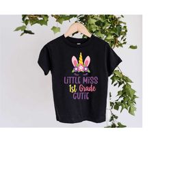 Little Miss First Grade Cutie Shirt, Student Gifts, Kids Back To School Party Shirt, Youth First Day Of School Shirt, To