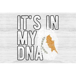 It's in my DNA Cyprus Flag Fingerprint PNG Sublimation design download for shirts, Mugs, Print-on-demand PNG, Digital do