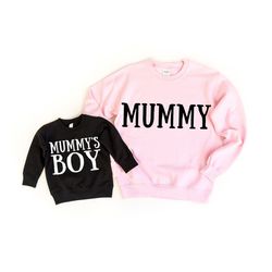 Mother Son Halloween Sweatshirts, Matching Halloween Shirts Mom and Boy, Mummys Boy Shirts Baby Boy Halloween Costumes T