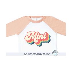 Retro Mini SVG, Retro Children's Toddler Shirt Svg, Mama and Me Shirt Design Svg, Layered Mini Shirt, Vintage Mini Png,