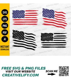 American Flag BUNDLE SVG | United States Of America Stars and Stripes | Cricut Cutting File Clipart Vector Digital Downl
