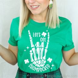 Let's Get Shamrocked svg, Skeleton Hand svg, Skeleton svg, St. Patrick's Day svg, Lucky shirt svg, Shamrock svg, Irish s