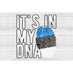It's in my DNA Estonia Flag Fingerprint PNG Sublimation design download for shirts, Mugs, Print-on-demand PNG, Digital d
