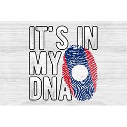 It's in my DNA Laos Flag Fingerprint PNG Sublimation design download for shirts, Mugs, Print-on-demand PNG, Digital down