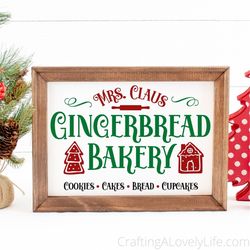 Mrs. Claus Bakery SVG PNG, Gingerbread svg, Christmas Apron svg, Christmas Pillow svg, Christmas svg, Cricut svg, Christ
