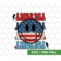 America Svg, American Smiley Svg, Smile Icon Svg, America Smile Svg, America Sublimation, America Svg Files, SVG For Shi