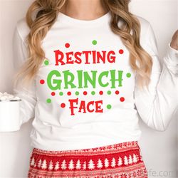 Resting Grinch Face SVG, Whoville svg, Grinch svg Cricut, The Grinch svg, Christmas svg, Cricut Christmas, Cricut svg, C