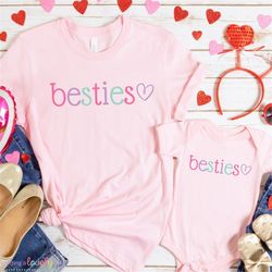 Besties svg, Best Friend SVG, Mommy and Me svg, Cricut projects, Silhouette, Valentine Shirt svg, Love cut file, BFF svg
