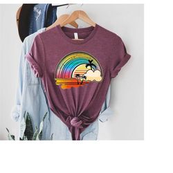 Colorful Sunrise and Sunset Shirt for Nature Lovers, Sun Rays Shirt, Retro Sunset Rays Wavy Shirt, Sunset Repeat Rainbow