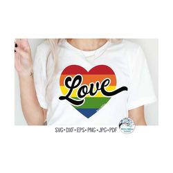 Love Heart SVG, Gay Pride Svg, Retro Love Pride Shirt Svg, LGBTQ Pride Svg, LGBTQ Awareness, Sublimation Png, Vinyl Deca