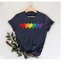 Rainbow Hearts Shirt,Pride Best Friend Shirts,Love Is Love Shirt,LGBTQ Shirt,Pride Month Gifts,Gay Pride Tshirt,Equality